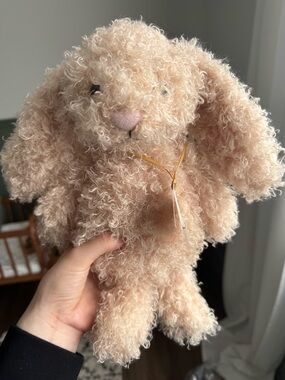 AUTHENTIC Jellycat ORIGINAL BASHFUL LUXE CURLY BUNNY New NWT Medium Plush Rabbit